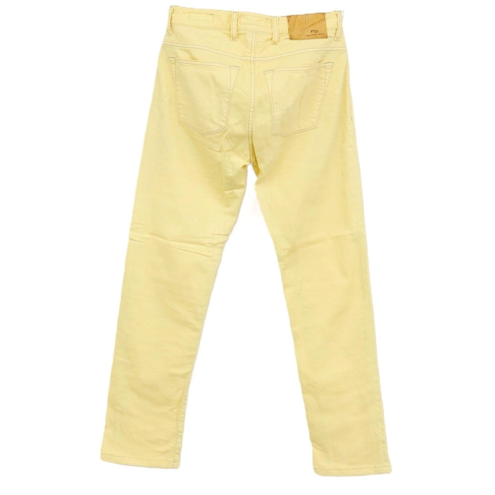 【中古】ピーティーゼロチンクエ PT05 KEY WEST ストレッチ コットン 5ポケットパンツ ライトイエロー【サイズ28】【 状態ランクB 】【 メンズ 】