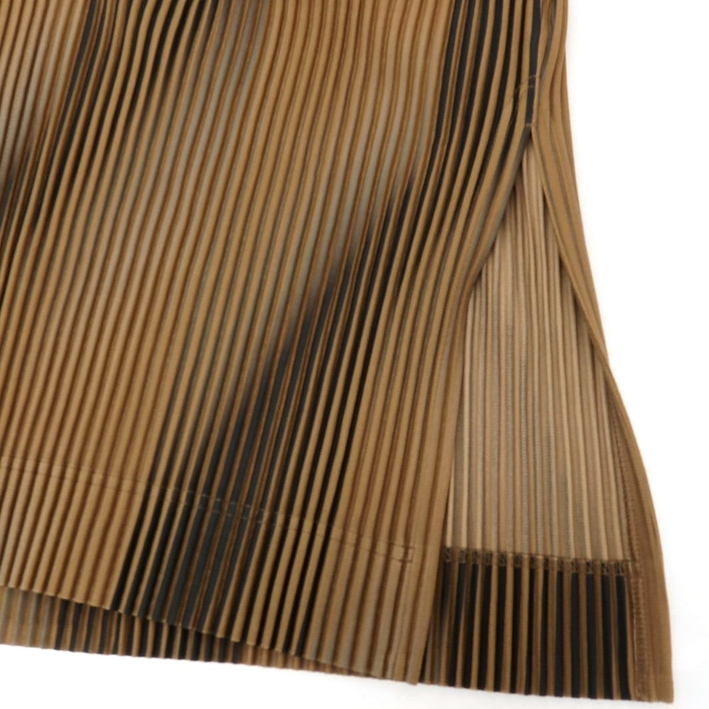 【中古】オム プリッセ イッセイミヤケ HOMME PLISSE ISSEY MIYAKE 2026年秋冬 プリーツ ロングシャツ ブラウン【サイズ表記なし(L位)】【 状態ランクA 】【 メンズ 】