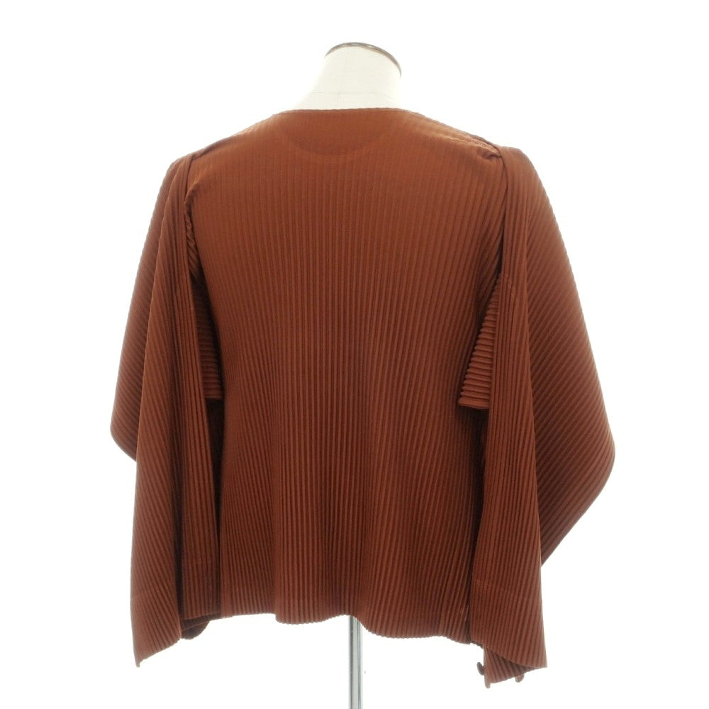 【中古】オム プリッセ イッセイミヤケ HOMME PLISSE ISSEY MIYAKE 2026年秋冬 プリーツジャージー 長袖カットソー テラコッタブラウン【サイズ表記なし(L位)】【 状態ランクA 】【 メンズ 】