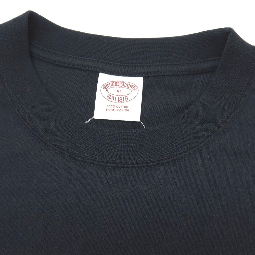【中古】ブルックスブラザーズ Brooks Brothers コットン クルーネック 半袖ポケットTシャツ ネイビー【サイズXL】【 状態ランクA 】【 メンズ 】