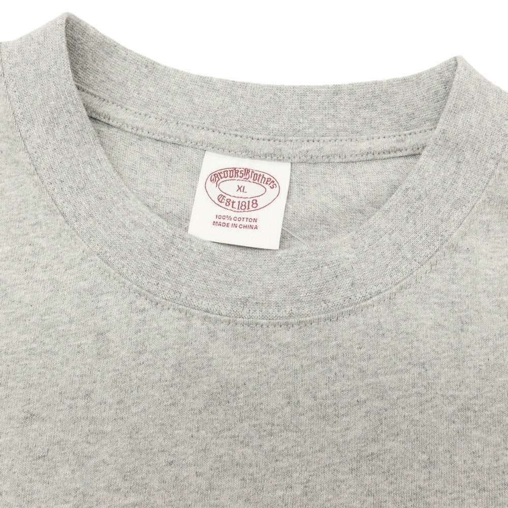 【中古】ブルックスブラザーズ Brooks Brothers コットン クルーネック 半袖ポケットTシャツ ライトグレー【サイズXL】【 状態ランクA 】【 メンズ 】