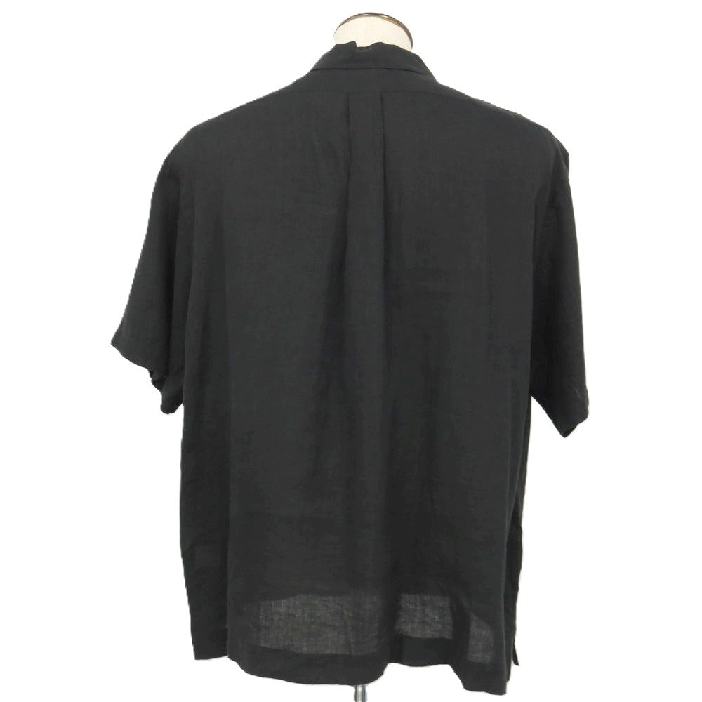 【中古】ブルックスブラザーズ Brooks Brothers リネン系 オープンカラー 半袖シャツ ブラック【サイズXL】【 状態ランクA 】【 メンズ 】
