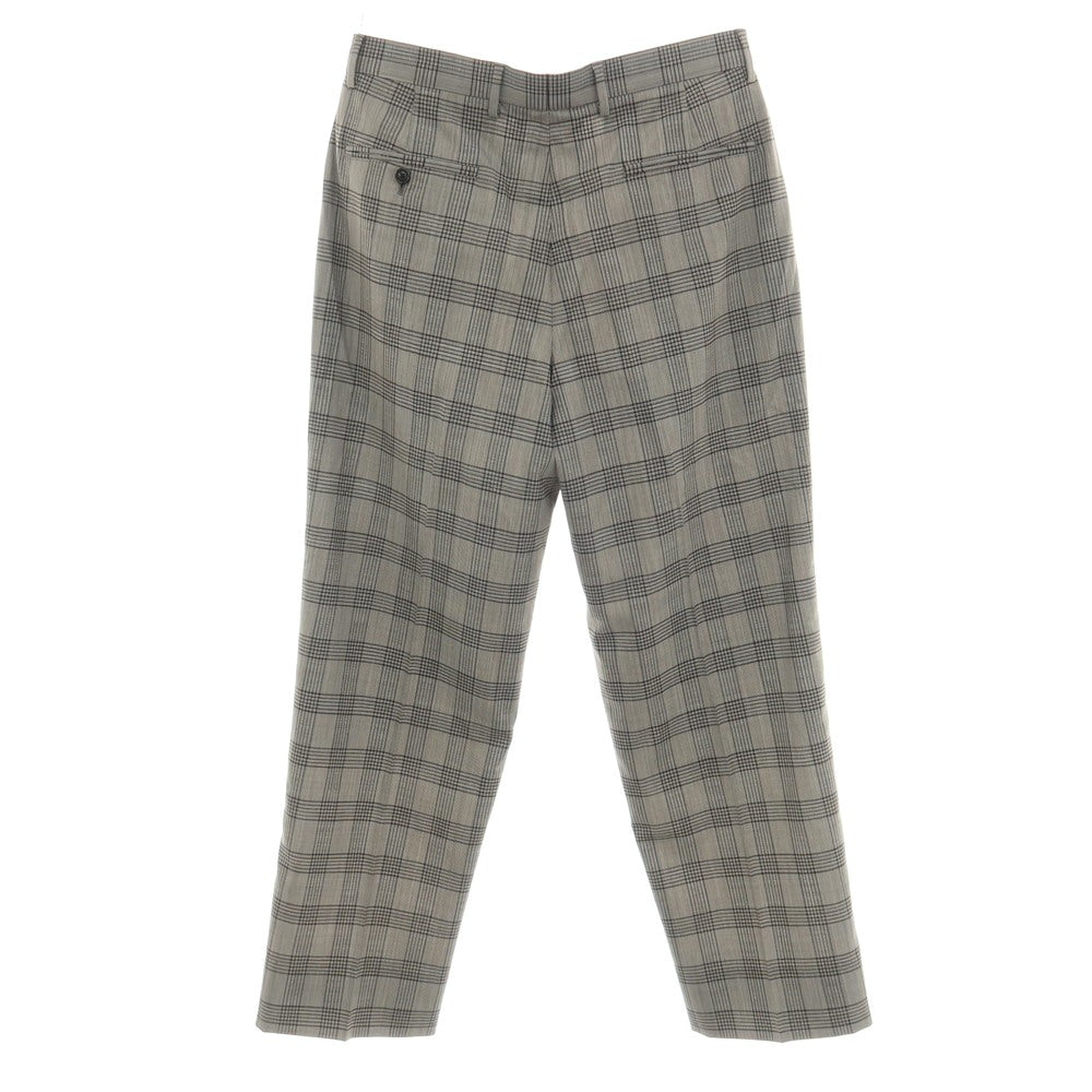 【中古】ブルックスブラザーズ Brooks Brothers ウール系 チェック カジュアルスラックスパンツ グレーxブラック【サイズ32】【 状態ランクA 】【 メンズ 】