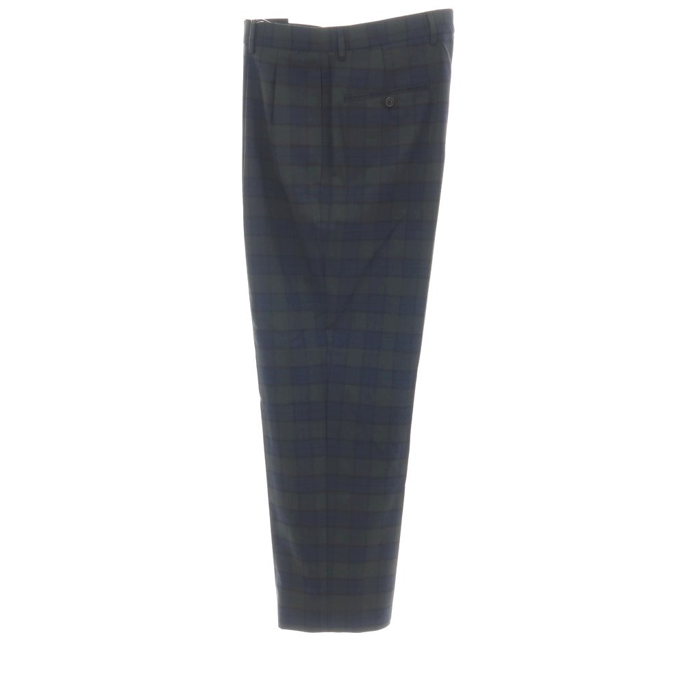 【中古】ブルックスブラザーズ Brooks Brothers ウール系 チェック カジュアルスラックスパンツ グリーンxネイビー【サイズ32】【 状態ランクA 】【 メンズ 】