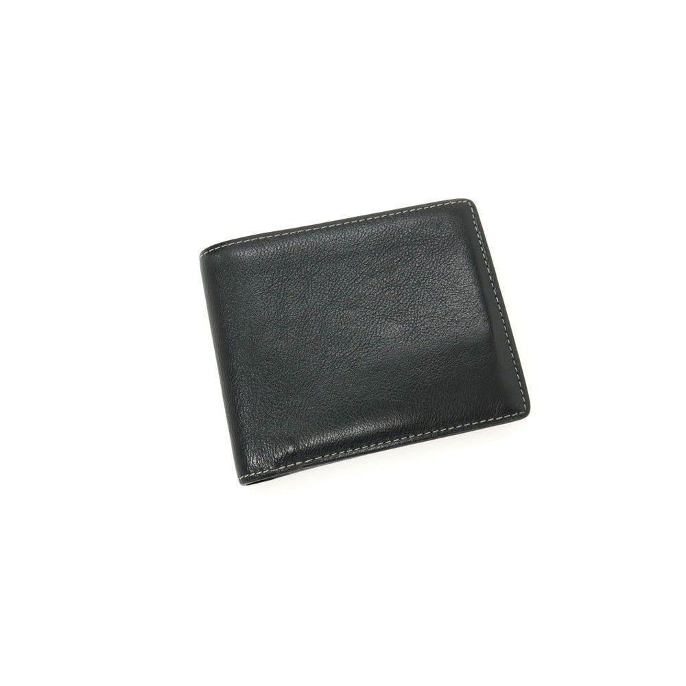 【中古】カミーユ フォルネ Camille Fournet レザー 二つ折り財布 ブラック【 状態ランクB 】【 メンズ 】
