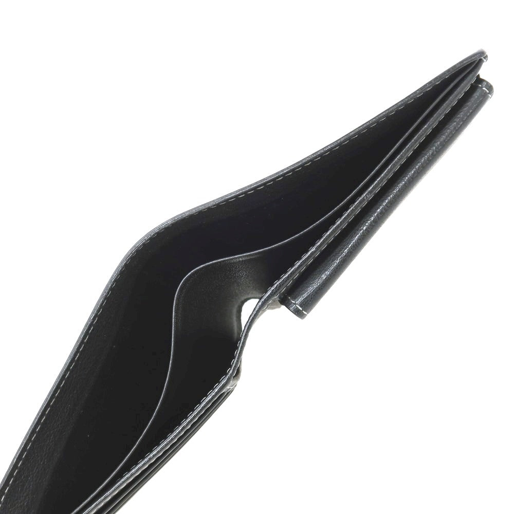 【中古】カミーユ フォルネ Camille Fournet レザー 二つ折り財布 ブラック【 状態ランクB 】【 メンズ 】