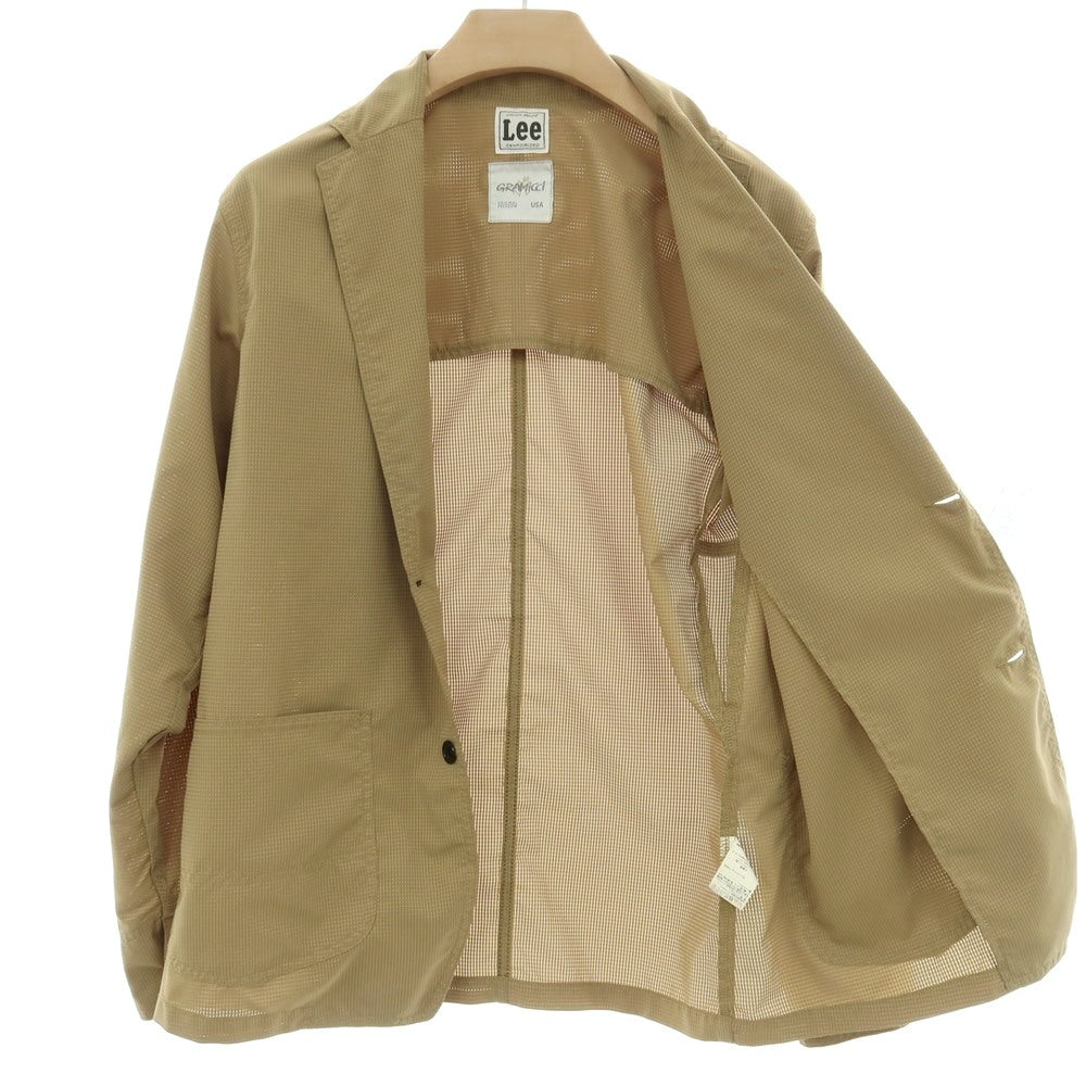 【中古】リー Lee × GRAMICCI ポリエステル 2B カジュアルジャケット イエローカーキ【サイズL】【 状態ランクC 】【 メンズ 】