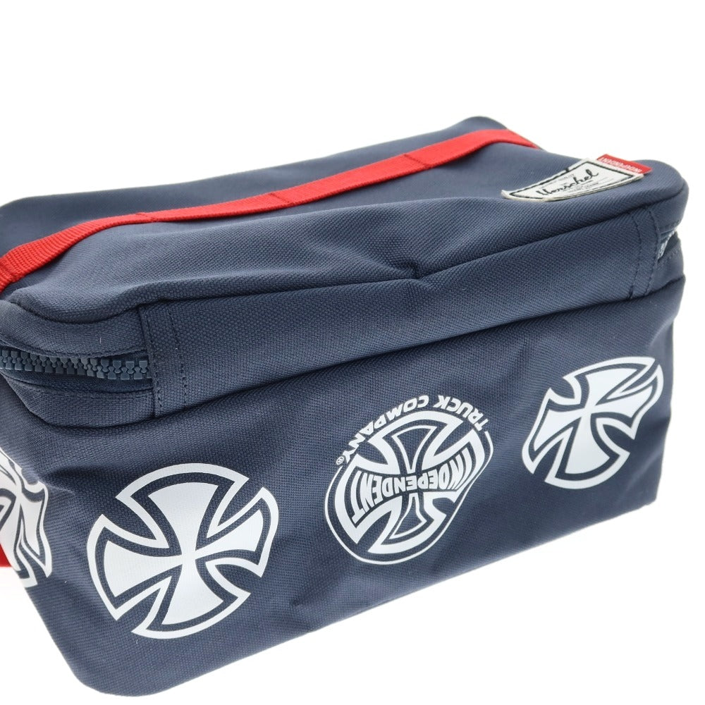 【中古】インディペンデント INDEPENDENT × Hershel ポリエステル セカンドバッグ ポーチ ライトネイビー【 状態ランクA 】【 メンズ 】