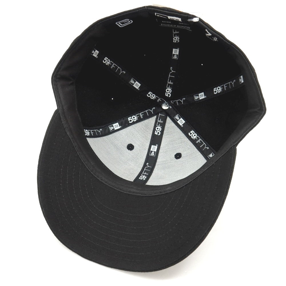 【中古】ブラックアイパッチ BlackEyePatch × 読売GIANTS × NEW ERA ベースボールキャップ 帽子 ブラック【サイズ7 3/8(58.7cm)】【 状態ランクA 】【 メンズ 】