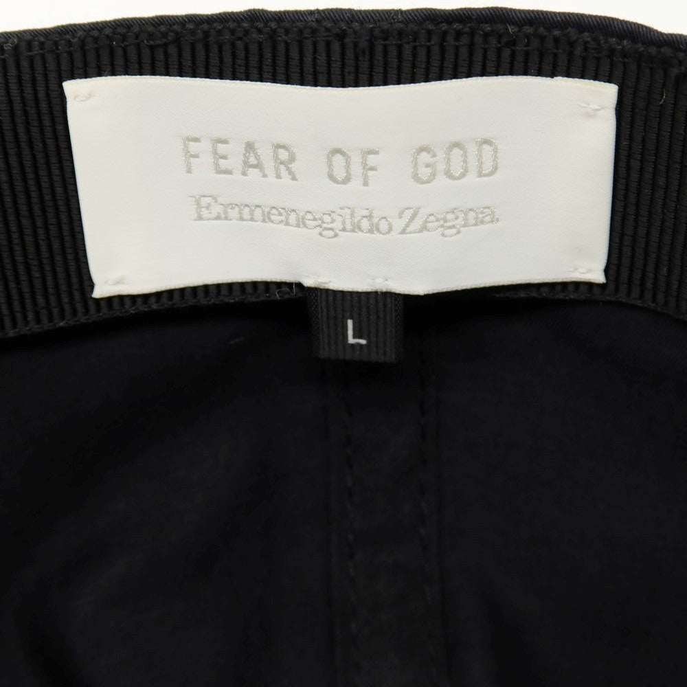 【中古】エルメネジルドゼニア Ermenegildo Zegna × FEAR OF GOD ベースボールキャップ 帽子 ブラック【サイズL(59cm)】【 状態ランクB 】【 メンズ 】