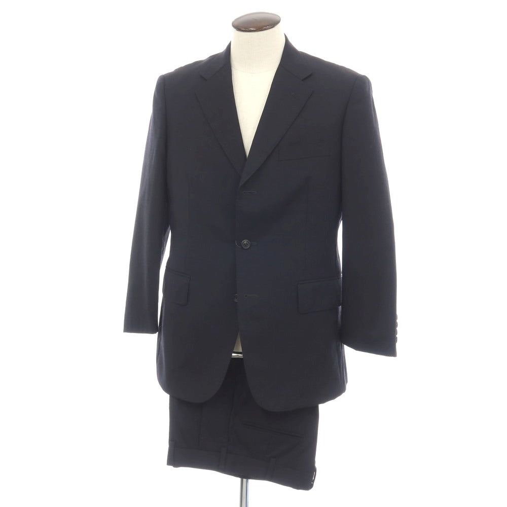 【中古】ジェイプレス J.PRESS AMERICAN CLASSIC ウールポリエステル 3つボタンスーツ ダークネイビー【サイズYA6】【 状態ランクB 】【 メンズ 】
