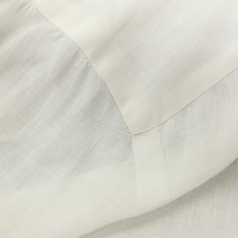 【中古】バルバ BARBA BARNEYS NEW YORK別注 リネン ワンピースカラー カジュアルシャツ ホワイト【サイズ40】【 状態ランクC 】【 メンズ 】