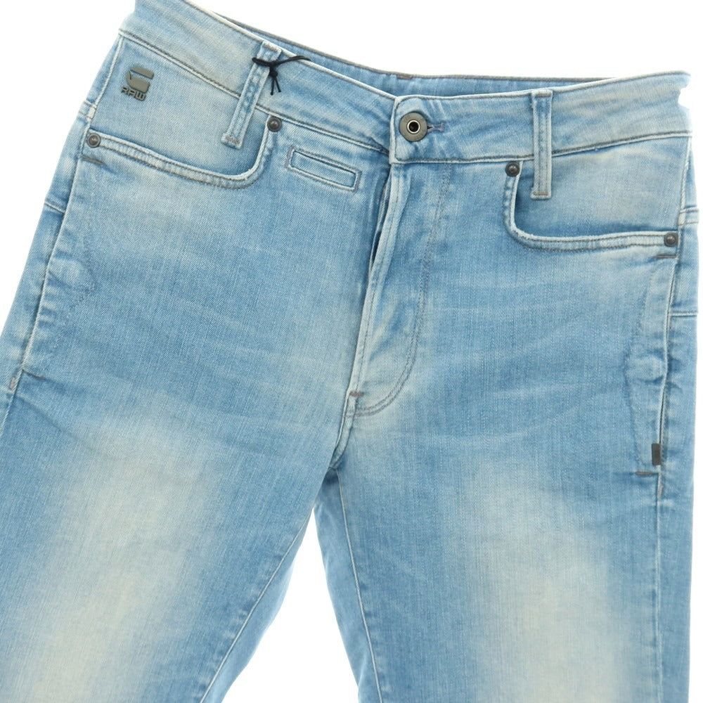 【新品アウトレット】ジースターロウ G-STAR RAW D-STAQ 3D STRAIGHT SHORTS ストレッチ デニム ショートパンツ ライトブルー【サイズ28】【 状態ランクN- 】【 メンズ 】