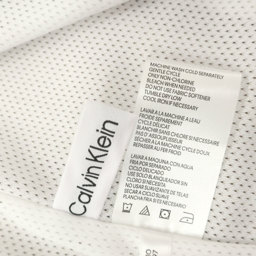 【中古】カルバンクライン Calvin Klein ポリエステル ロゴライン ジップアップ フーデッド シェルジャケット ベージュ【サイズM】【 状態ランクB 】【 メンズ 】
