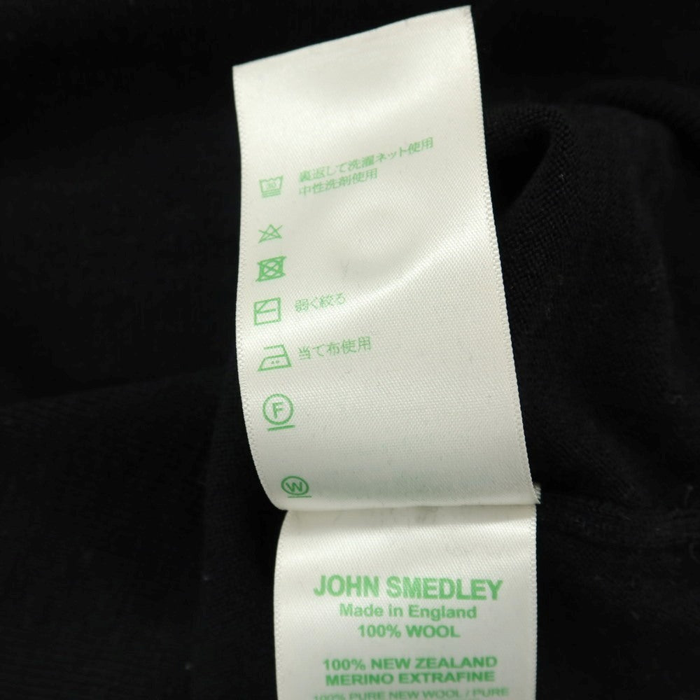 【中古】ジョンスメドレー JOHN SMEDLEY ハイゲージ ウール 長袖 ポロニット ブラック【サイズS】【 状態ランクC 】【 メンズ 】