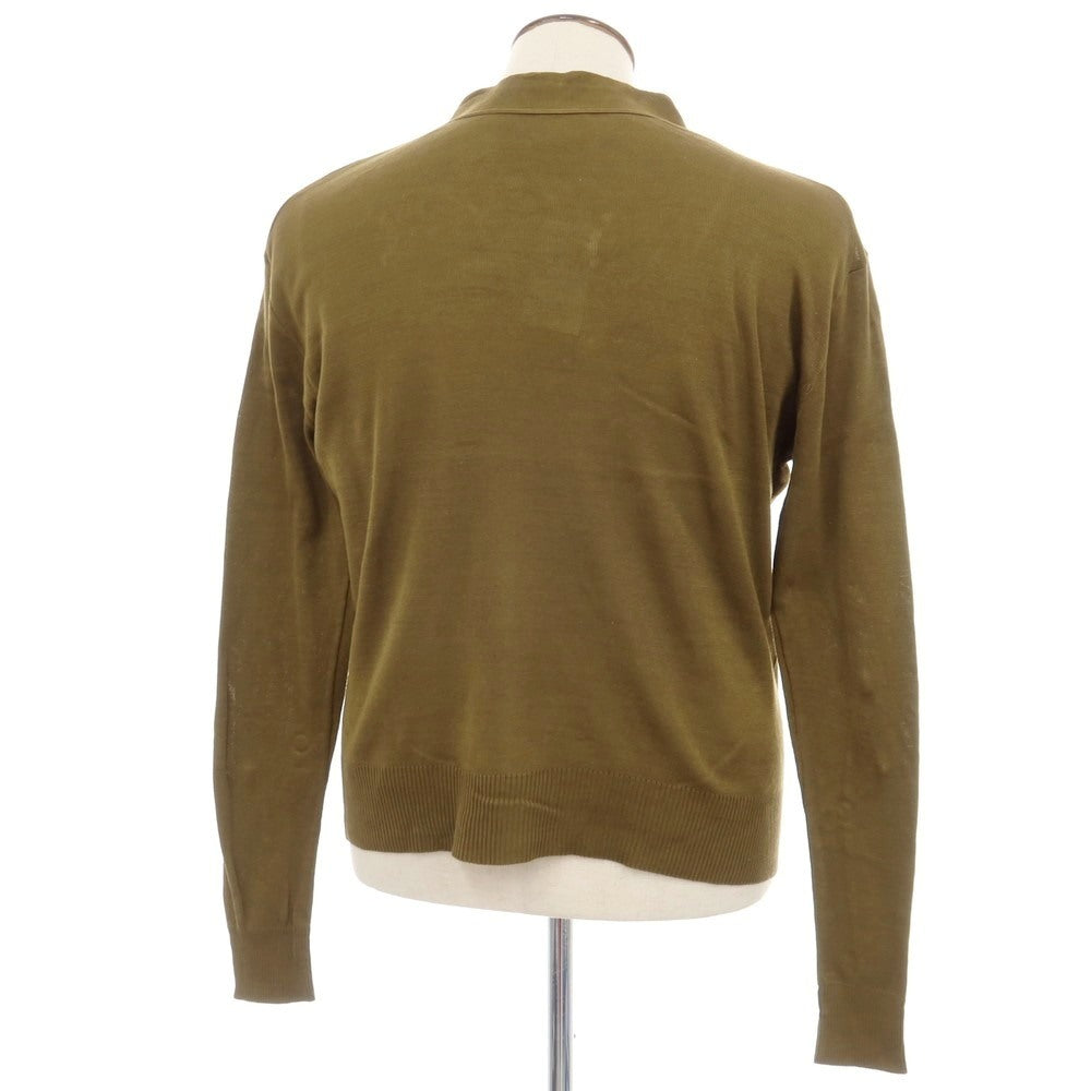【中古】ルトロワ Letroyes ハイゲージ コットン ニット カーディガン オリーブ【サイズ4】【 状態ランクC 】【 メンズ 】
