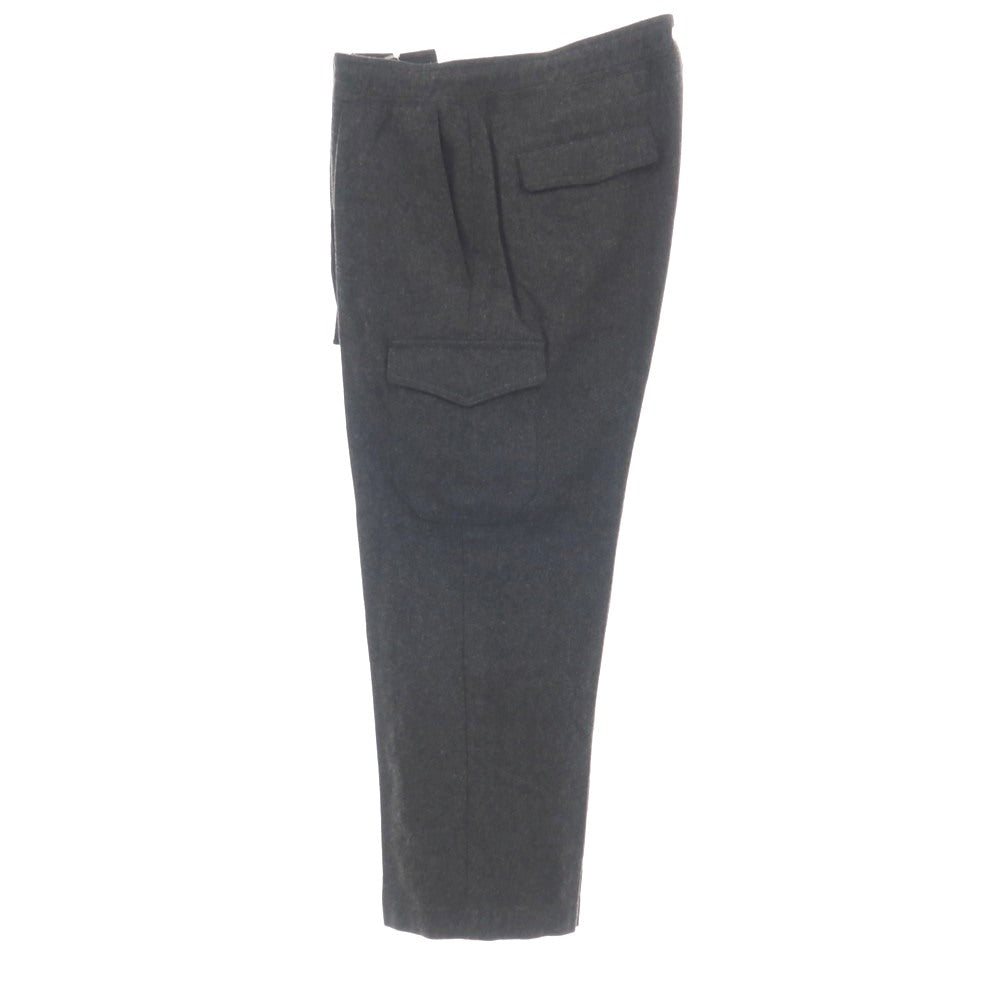 【中古】ジービーエス トラウザーズ GBS Trousers ウールナイロン金属繊維 カーゴ イージー カジュアルスラックスパンツ チャコールグレー【サイズ48】【 状態ランクC 】【 メンズ 】