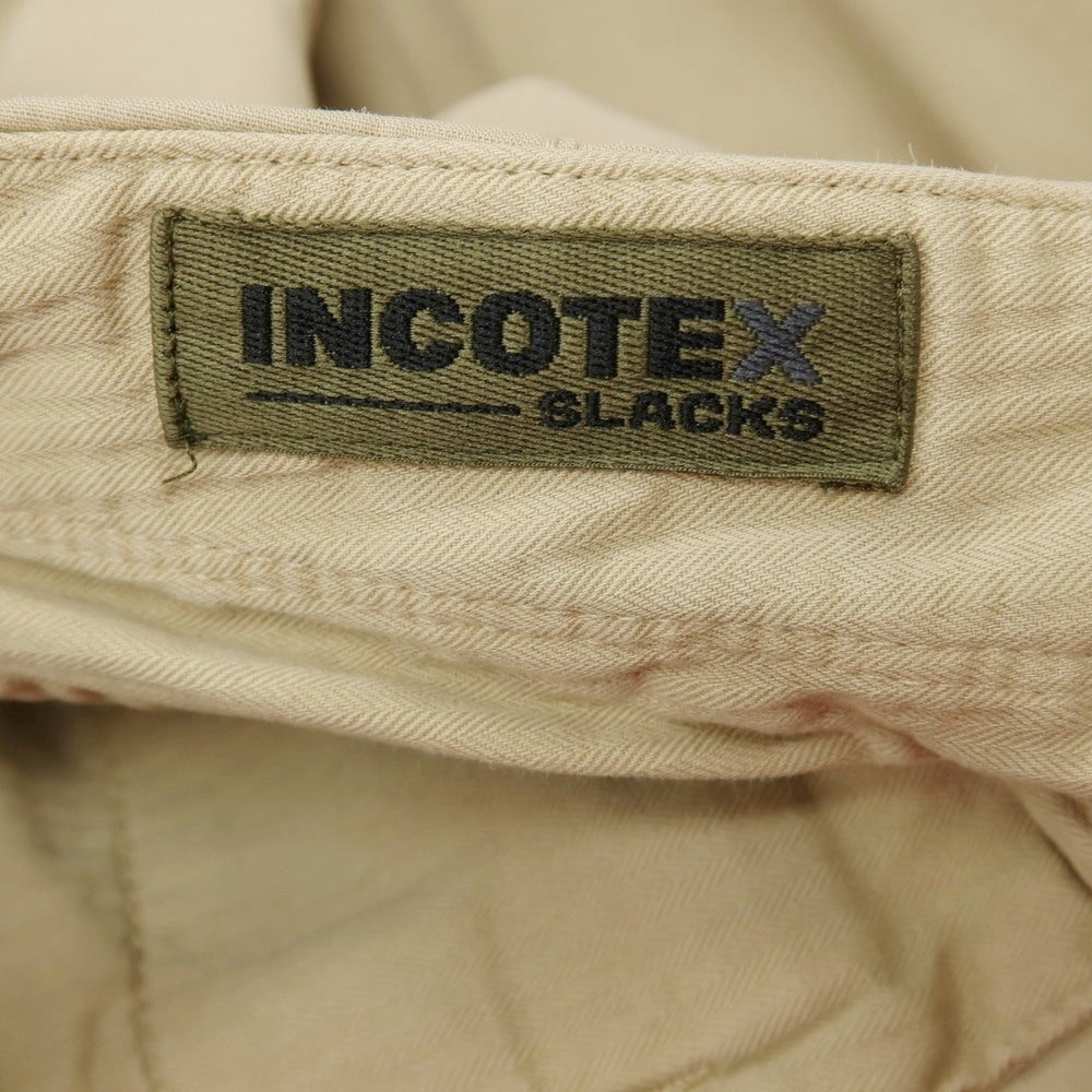 【中古】インコテックス スラックス INCOTEX SLACKS ストレッチ コットン カジュアルスラックスパンツ ベージュ【サイズ34】【 状態ランクB 】【 メンズ 】