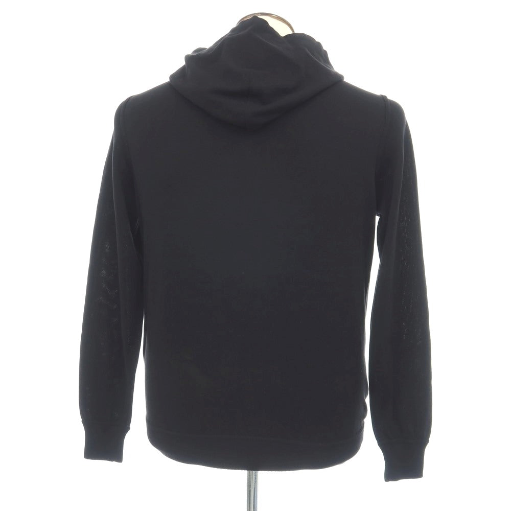 【中古】フィリッポ デ ローレンティス FILIPPO DE LAURENTIIS クレープコットン ダブルジップ ニット パーカー ブラック【サイズ50】【 状態ランクB 】【 メンズ 】