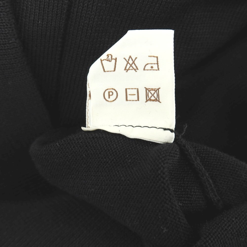 【中古】フィリッポ デ ローレンティス FILIPPO DE LAURENTIIS クレープコットン ダブルジップ ニット パーカー ブラック【サイズ50】【 状態ランクB 】【 メンズ 】