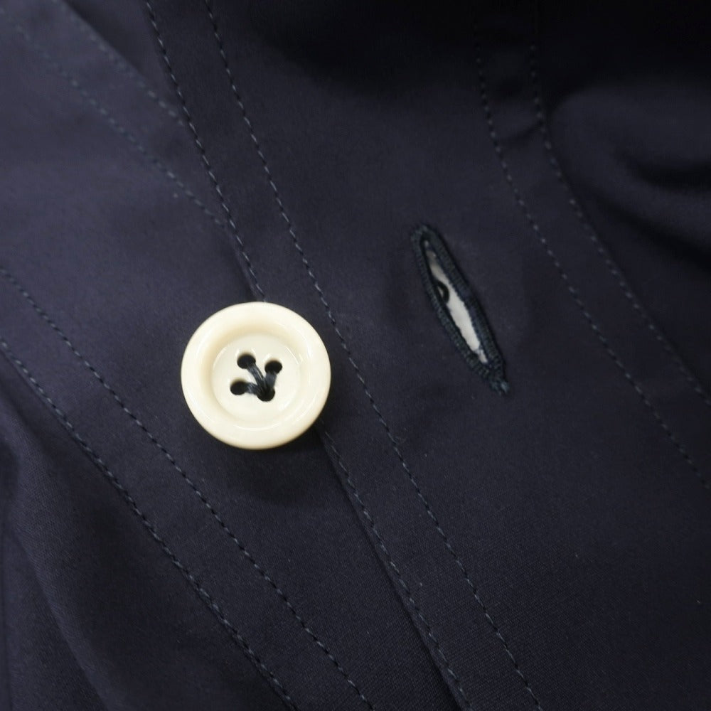 【中古】ラルディーニ LARDINI コットン ワイドカラー プルオーバー 半袖シャツ ネイビー【サイズM】【 状態ランクB 】【 メンズ 】