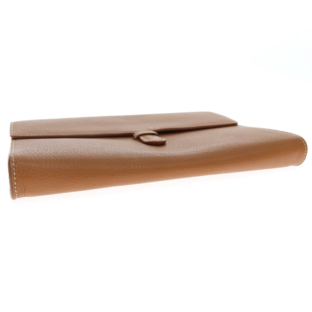 【中古】アカーテ ACATE シュリンクレザー クラッチバッグ キャメル【 状態ランクB 】【 メンズ 】