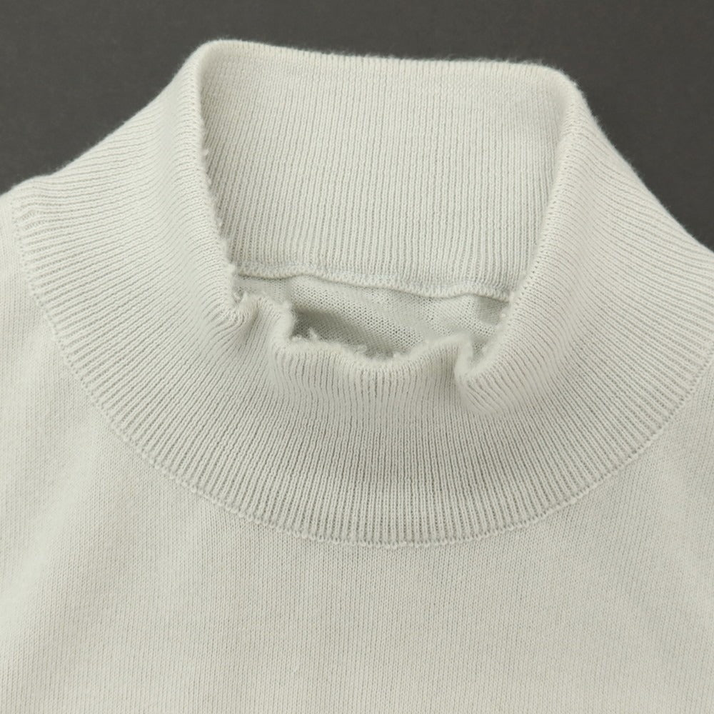 【中古】ジョンスメドレー JOHN SMEDLEY ハイゲージ シーアイランドコットン ハイネック 半袖 プルオーバーニット ライトセージグレー系【サイズS】【 状態ランクC 】【 メンズ 】