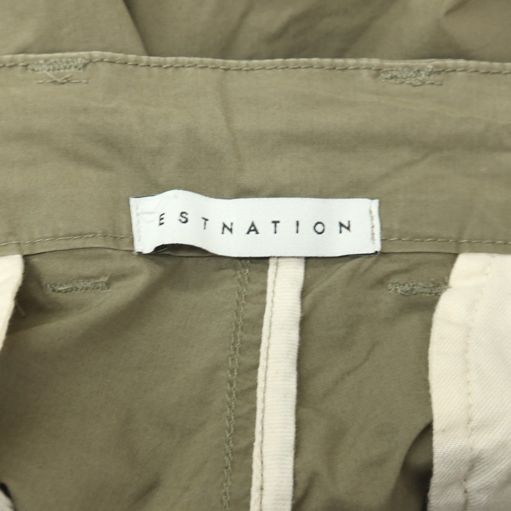 【中古】エストネーション ESTNATION ストレッチ コットン イージーパンツ ライトオリーブグリーン【サイズM】【 状態ランクC 】【 メンズ 】