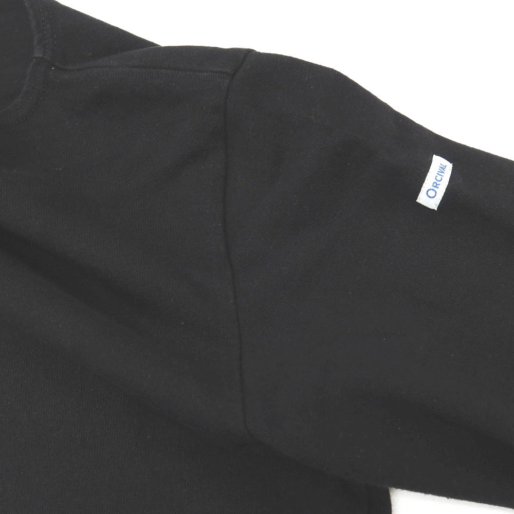 【中古】オーシバル ORCIVAL コットン ボートネック バスクシャツ 長袖Tシャツ ブラック【サイズ5】【 状態ランクC 】【 メンズ 】