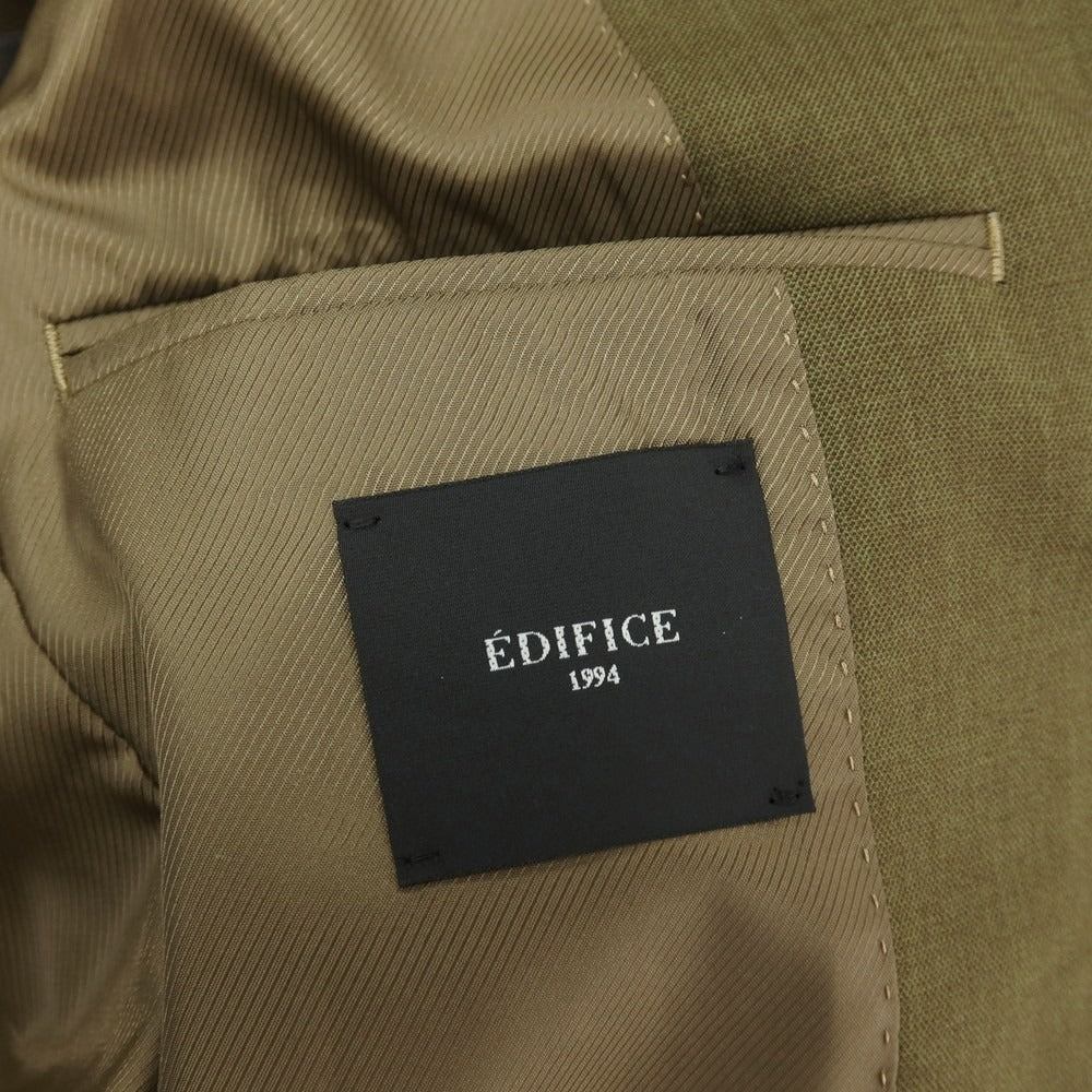 【中古】エディフィス EDIFICE ポリエステルウール 2B テーラードジャケット オリーブ【サイズM】【 状態ランクB 】【 メンズ 】
