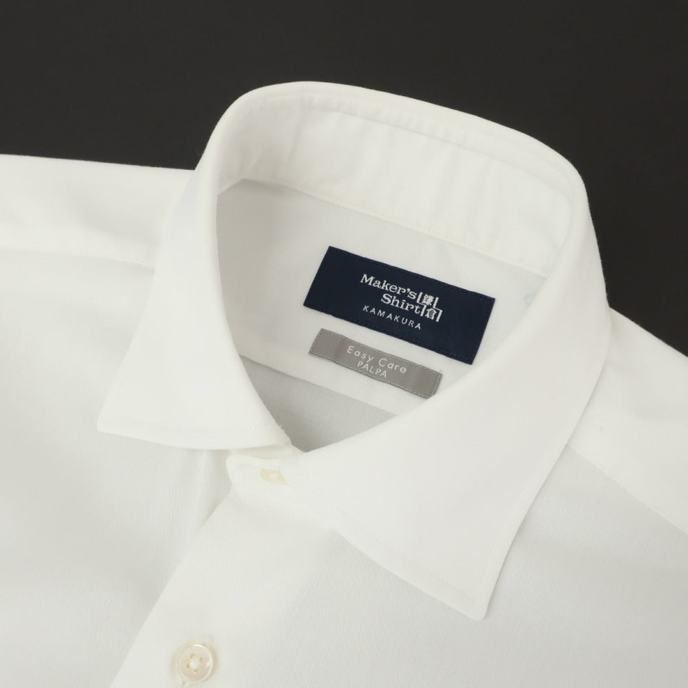 【中古】メイカーズシャツ カマクラ Makers Shirt 鎌倉 Easy Care PALPA コットンポリエステル レギュラーカラー ドレスシャツ ホワイト【サイズ38】【 状態ランクB 】【 メンズ 】