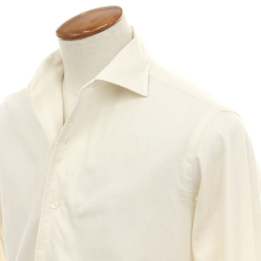 【中古】メイカーズシャツ カマクラ Makers Shirt 鎌倉 コットン ワンピースカラー カジュアルシャツ アイボリー【サイズM】【 状態ランクB 】【 メンズ 】