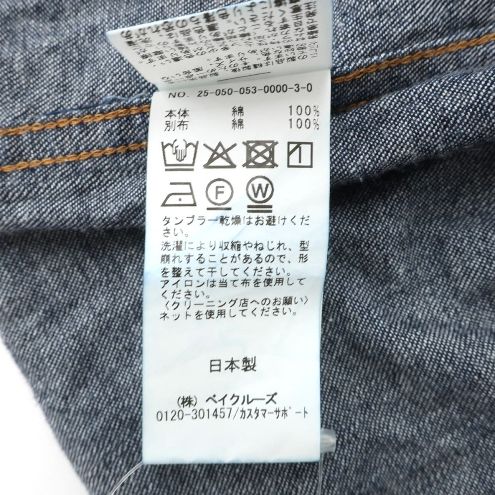 【中古】リパーパス RE-PURPOSE コットン デニム ウエスタン カジュアルシャツ ネイビー【サイズL】【 状態ランクB 】【 メンズ 】