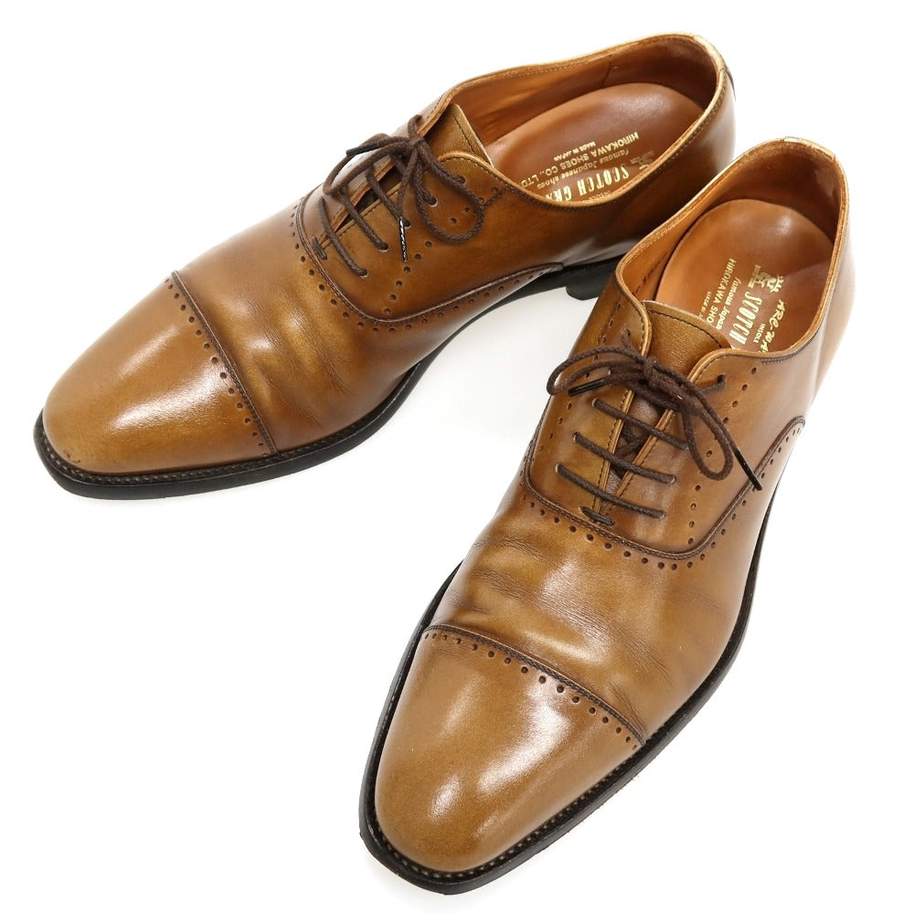 【中古】スコッチグレイン SCOTCH GRAIN カーフ ドレスシューズ ブラウンオーカー【サイズ24 1/2 E】【 状態ランクC 】【 メンズ 】