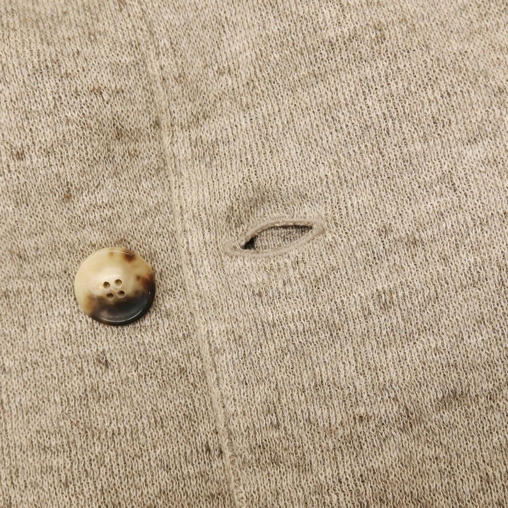 【中古】ラルディーニ LARDINI リネンコットン 2B ニットジャケット ベージュ【サイズM】【 状態ランクB 】【 メンズ 】