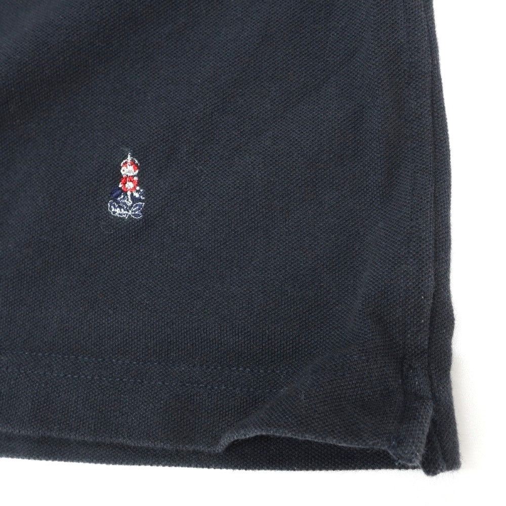 【中古】ギローバー GUY ROVER 鹿の子コットン 半袖ポロシャツ ダークネイビー【サイズM】【 状態ランクC 】【 メンズ 】