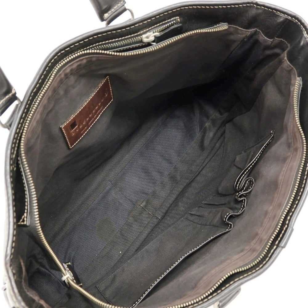 【中古】ステファノマーノ STEFANOMANO レザー ブリーフケース ブラック【 状態ランクD 】【 メンズ 】
