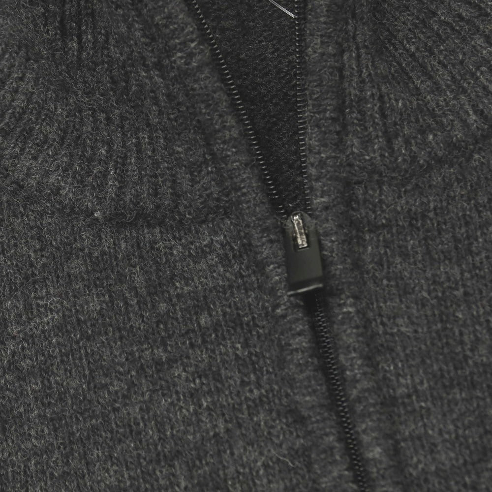 【中古】コルネリアーニ CORNELIANI ウール ハーフジップ スタンドカラー プルオーバーニット チャコールグレー【サイズ48】【 状態ランクB 】【 メンズ 】