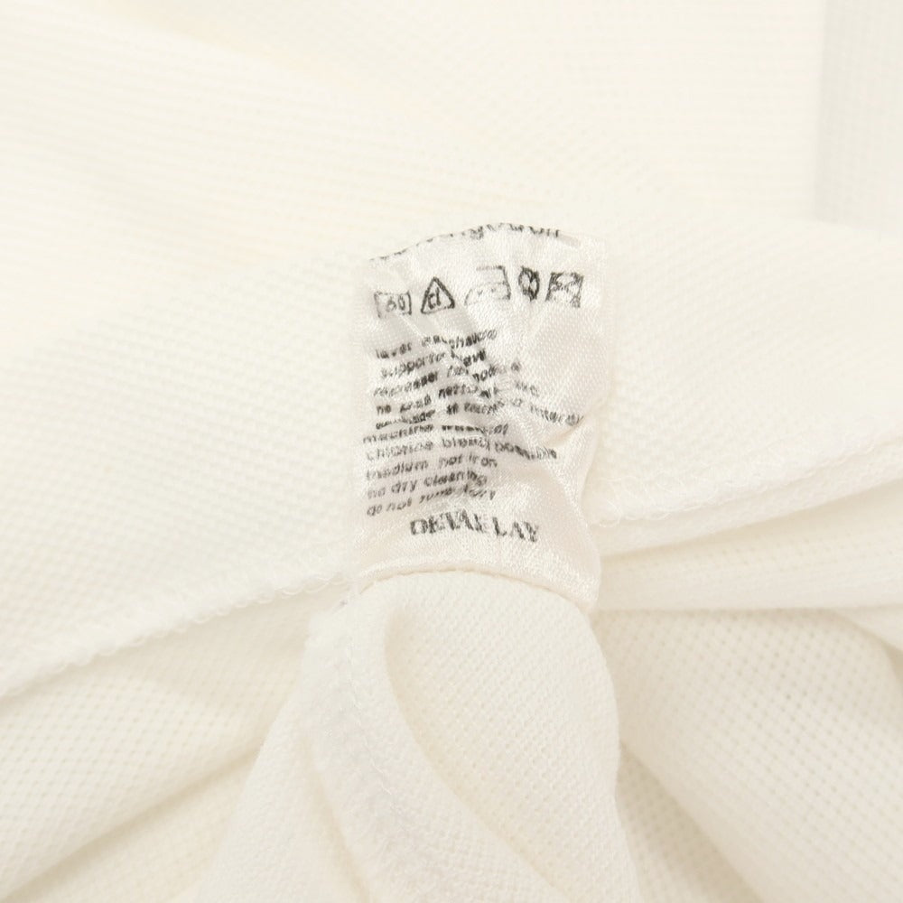 【中古】ラコステ LACOSTE 90’s初期 コットン 鹿の子 半袖ポロシャツ ホワイト【サイズ4】【 状態ランクC 】【 メンズ 】