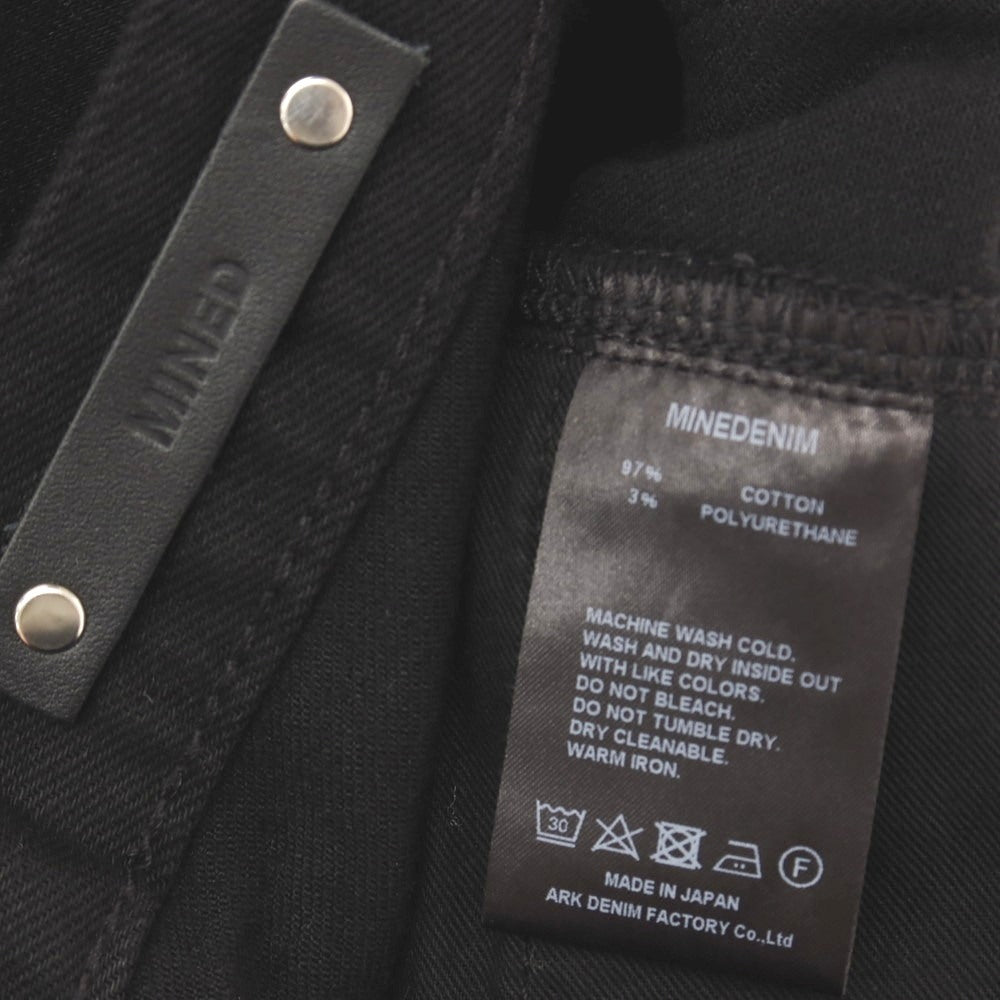 【中古】マインデニム MINEDENIM S.SLIM ストレッチ コットン デニムパンツ ブラック【サイズ10】【 状態ランクA 】【 メンズ 】