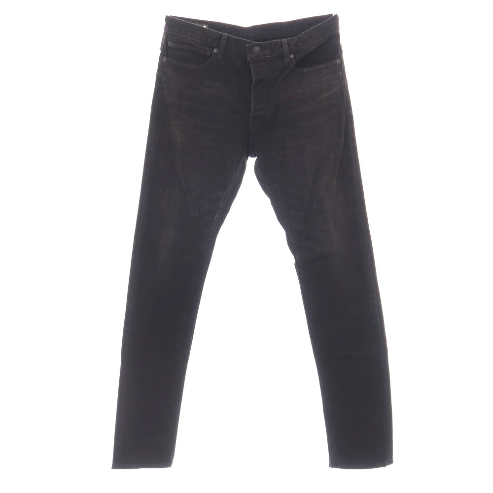 【中古】マインデニム MINEDENIM S.SLIM ストレッチ コットン デニムパンツ ジーンズ ブラック【サイズ10】【 状態ランクB 】【 メンズ 】