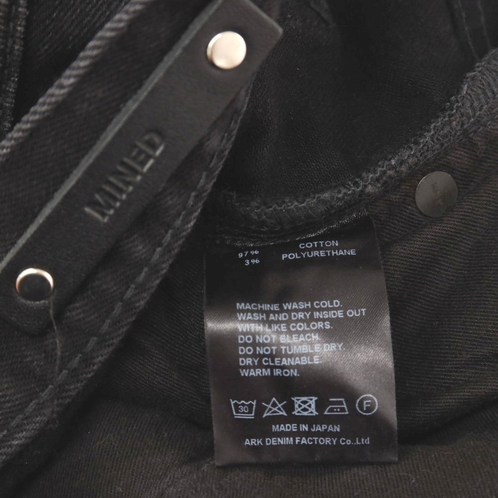 【中古】マインデニム MINEDENIM S.SLIM ストレッチ コットン デニムパンツ ジーンズ ブラック【サイズ10】【 状態ランクB 】【 メンズ 】
