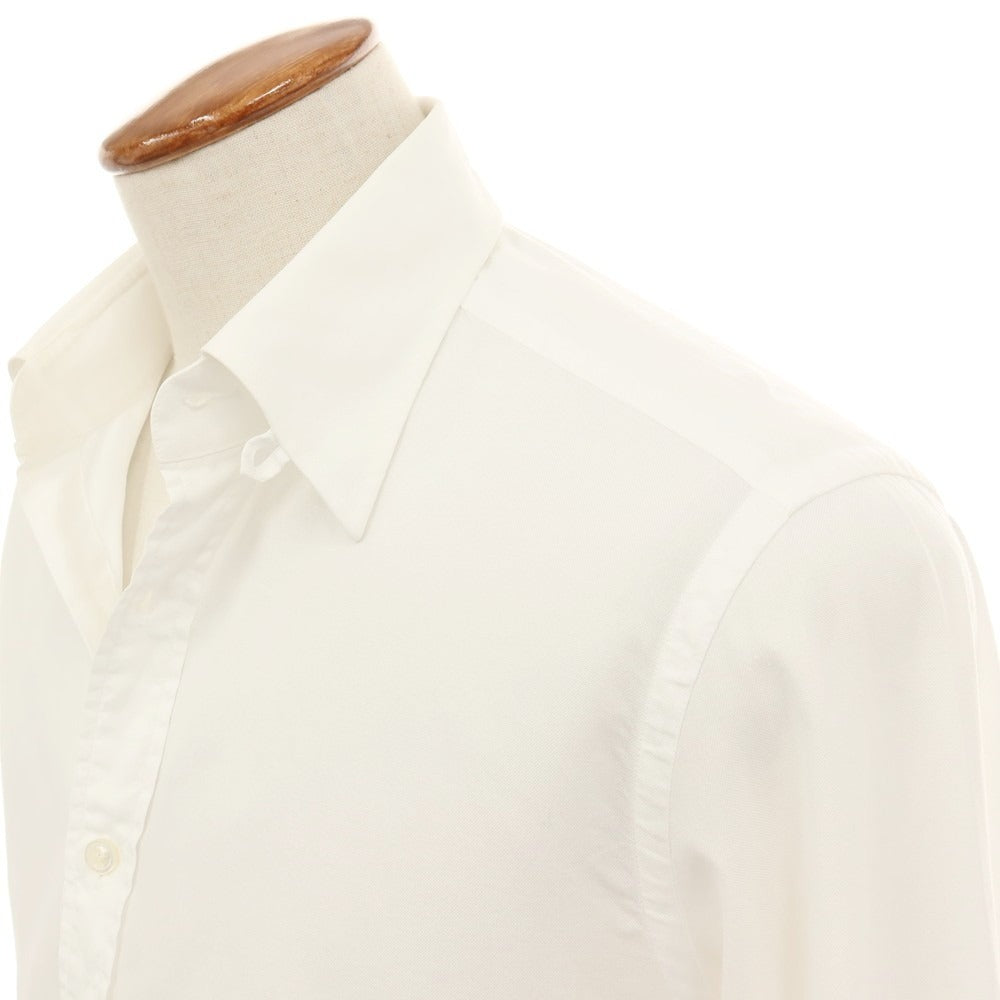 【中古】ビームスエフ BEAMS F コットン タブカラー ドレスシャツ ホワイト【サイズ40】【 状態ランクC 】【 メンズ 】
