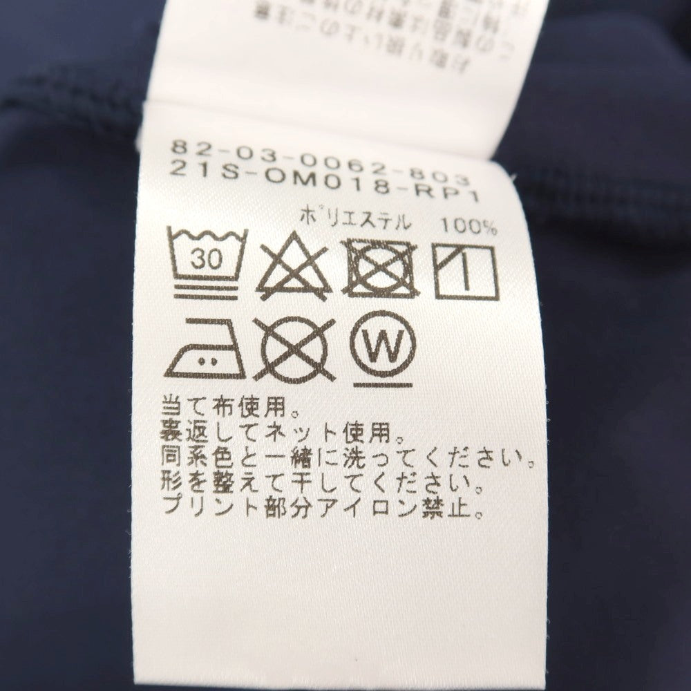 【中古】ビームス ゴルフ BEAMS GOLF ポリエステル モックネック 半袖Tシャツ ネイビー【サイズL】【 状態ランクC 】【 メンズ 】