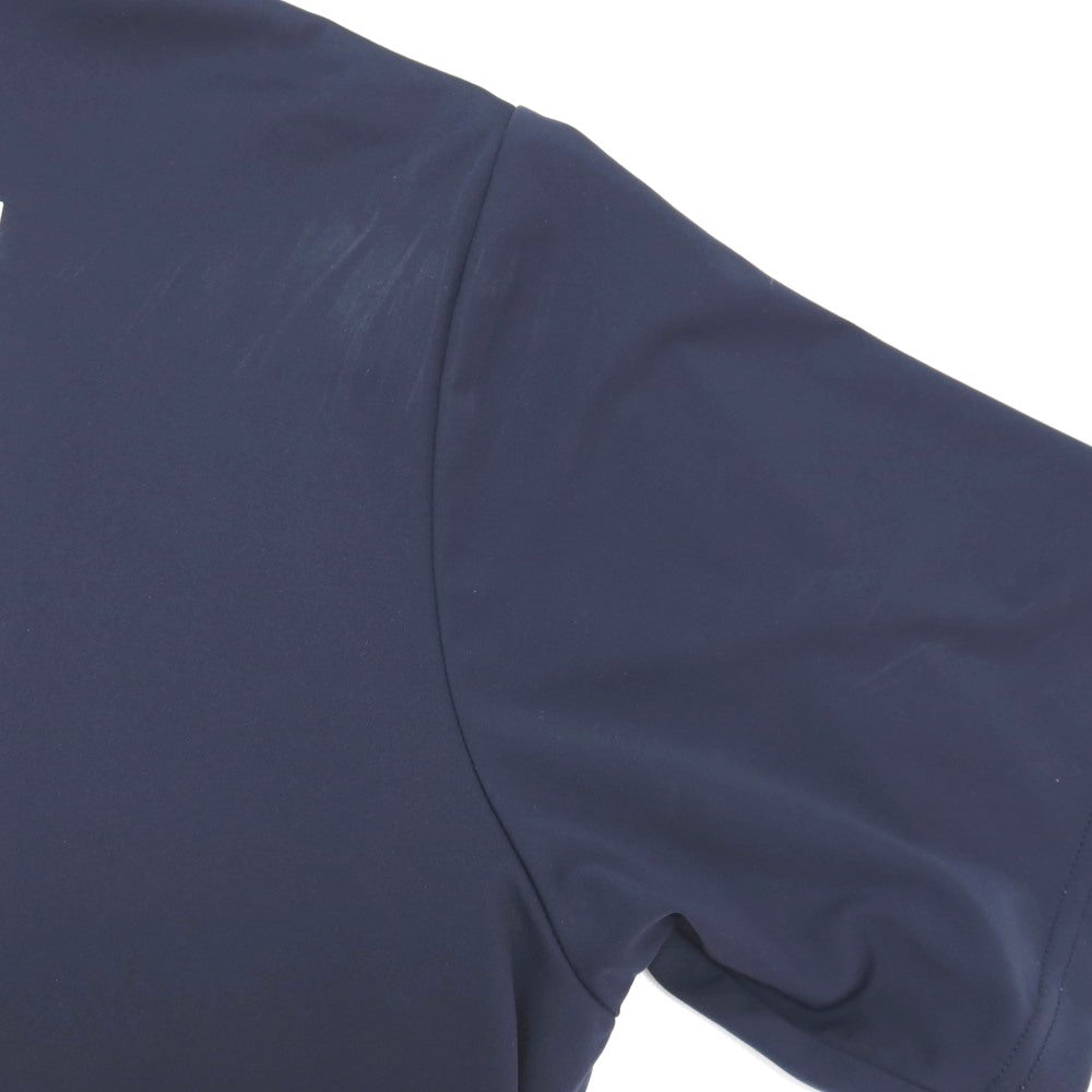 【中古】ビームス ゴルフ BEAMS GOLF ポリエステル モックネック 半袖Tシャツ ネイビー【サイズL】【 状態ランクC 】【 メンズ 】