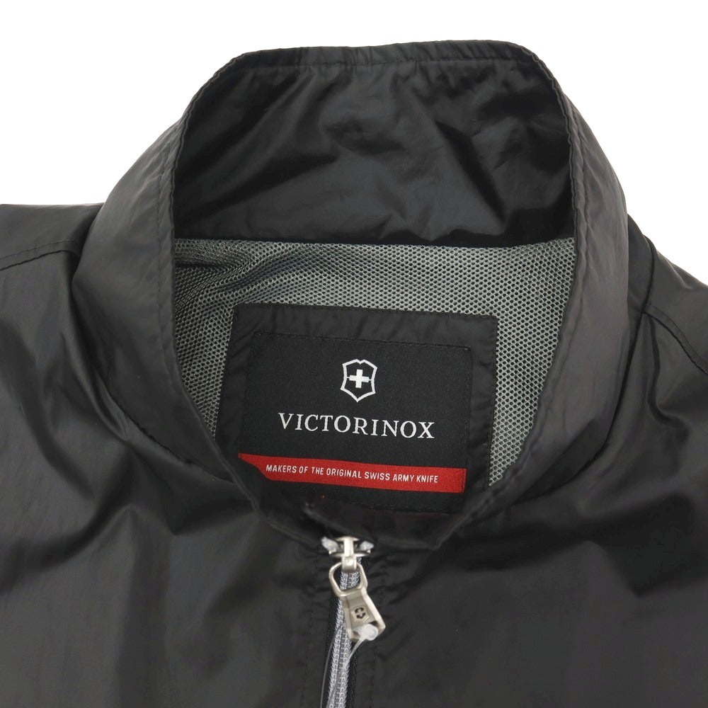 【中古】ビクトリノックス Victorinox ポリエステル スタンドカラー ジップアップブルゾン ブラック【サイズXL】【 状態ランクB 】【 メンズ 】