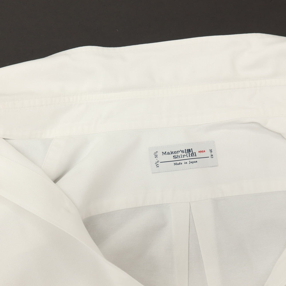 【中古】メイカーズシャツ カマクラ Makers Shirt 鎌倉 コットン ボタンダウン ドレスシャツ ホワイト【サイズ39】【 状態ランクC 】【 メンズ 】