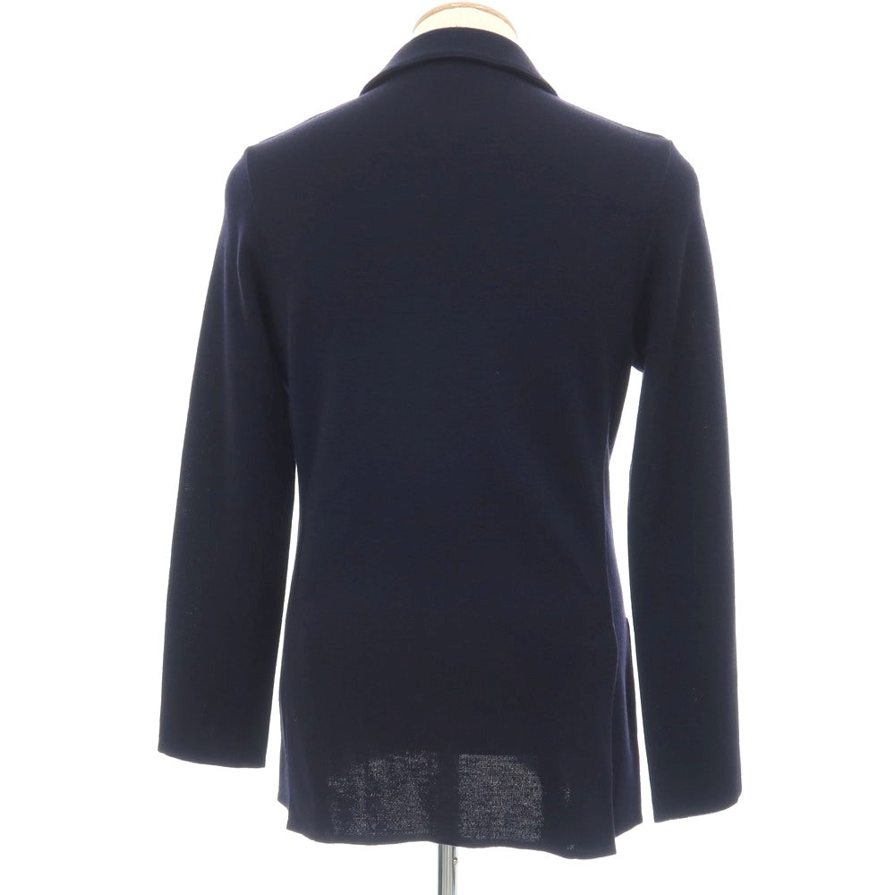 【中古】ラルディーニ LARDINI ウール 2つボタン ニットジャケット ネイビー【サイズS】【 状態ランクB 】【 メンズ 】