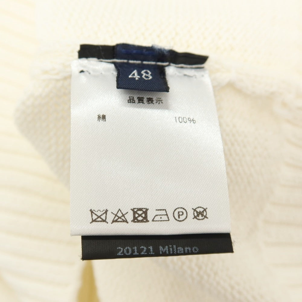 【中古】ドルモア DRUMOHR コットン クルーネック プルオーバーニット アイボリー【サイズ48】【 状態ランクA 】【 メンズ 】