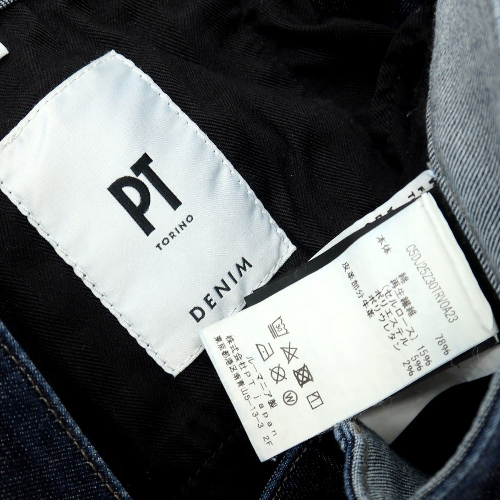 【中古】ピーティートリノ デニム PT TORINO DENIM SWING ストレッチ コットンセルロースポリエステル デニムパンツ ジーンズ ネイビー【サイズ31】【 状態ランクC 】【 メンズ 】